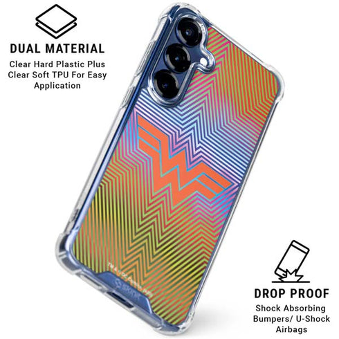 Wonder Woman 1984 (2020) Rainbow Chevron Logo Galaxy S25 Clear Case